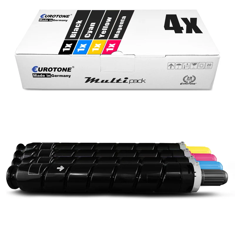 4x toner alternativi per Canon C-EXV34: C-EXV34BK 3782B002 nero + C-EXV34C 3783B002 ciano + C-EXV34M 3784B002 magenta + C-EXV34Y 3785B002 giallo