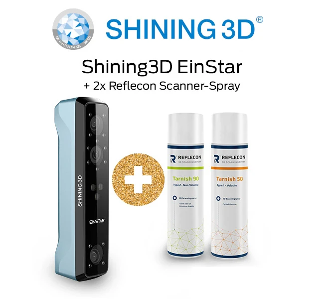 Bundle: Shining 3D EinStar 3D-Scanner + 2x Reflecon Scanner-Spray