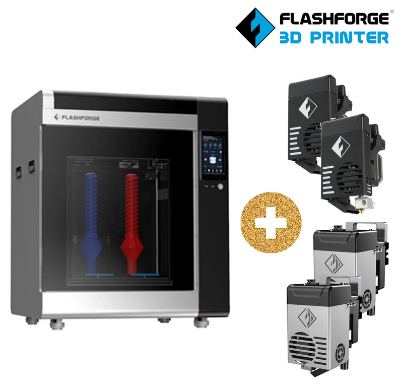 Full-Set-Bundle: Flashforge Creator 4 A-HT IDEX 3D-Drucker im Komplettpaket