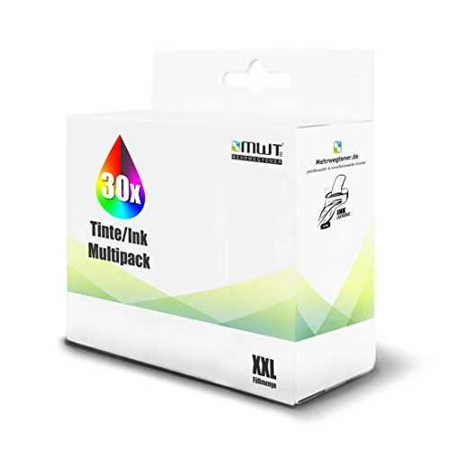 30x Kraft Office Supplies ink cartridges for Canon CLI551 – Black/Cyan/Magenta/Yellow – for Canon Pixma IP 7200 Series, Canon Pixma IP 7240