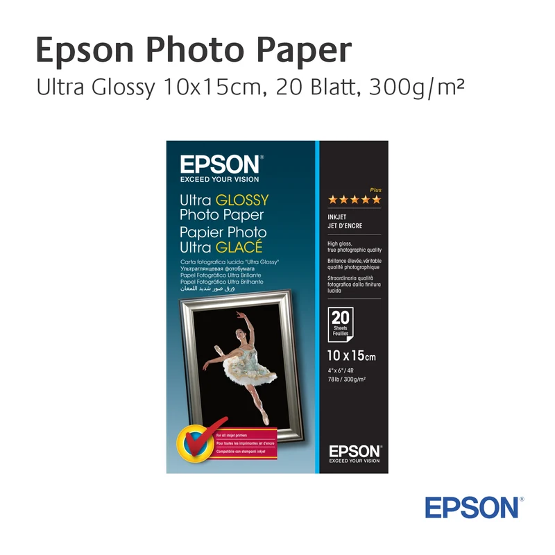 Epson Ultra Glossy Photo Paper - 10x15cm - 20 Blätter