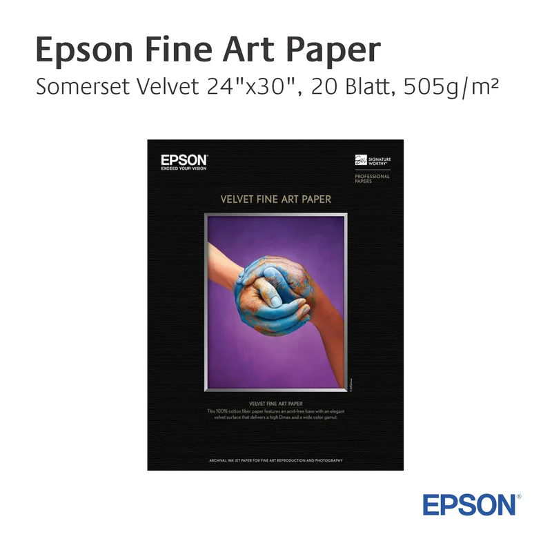 Epson Somerset Velvet Fine Art Paper - 24 Zoll x 30 Zoll - 20 Blätter
