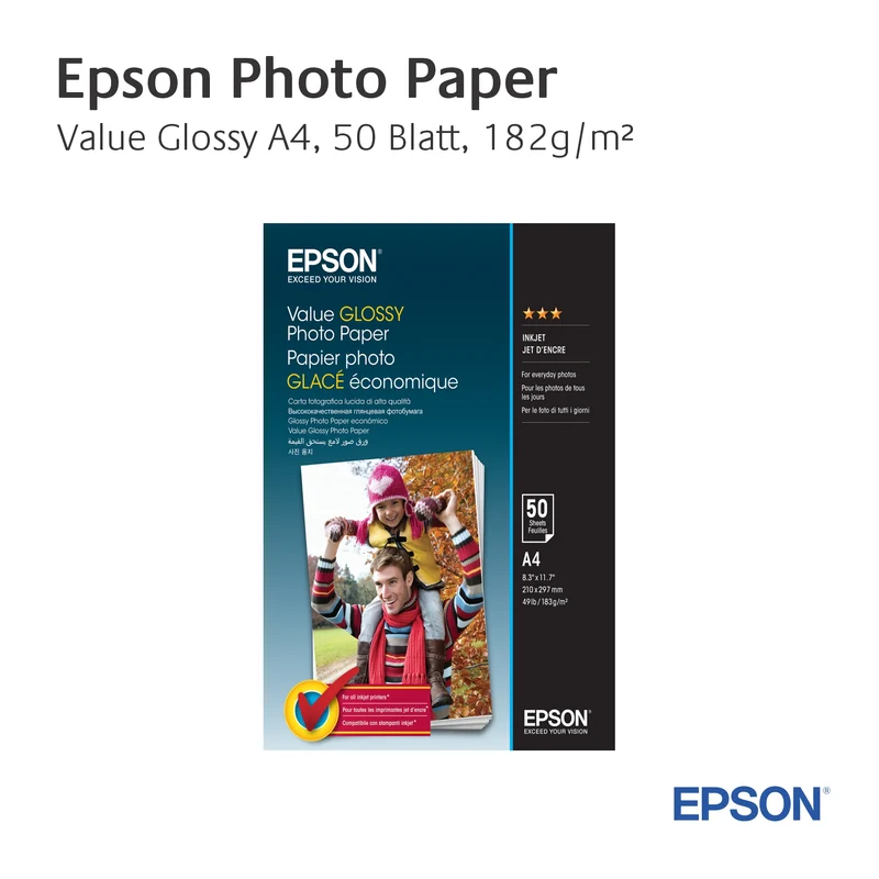 Epson Value Glossy Photo Paper - A4 - 50 Blätter