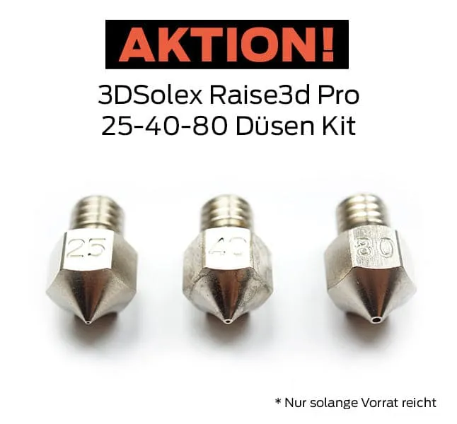 3D Solex Raise3D Pro2/Pro3 25-40-80 Düsen Kit
