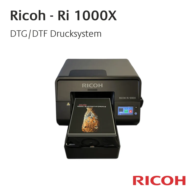 Ricoh Ri 1000X - Einpaletten-Drucksystem für DTG und DTF - Aktionspreis bis 30.09.26!