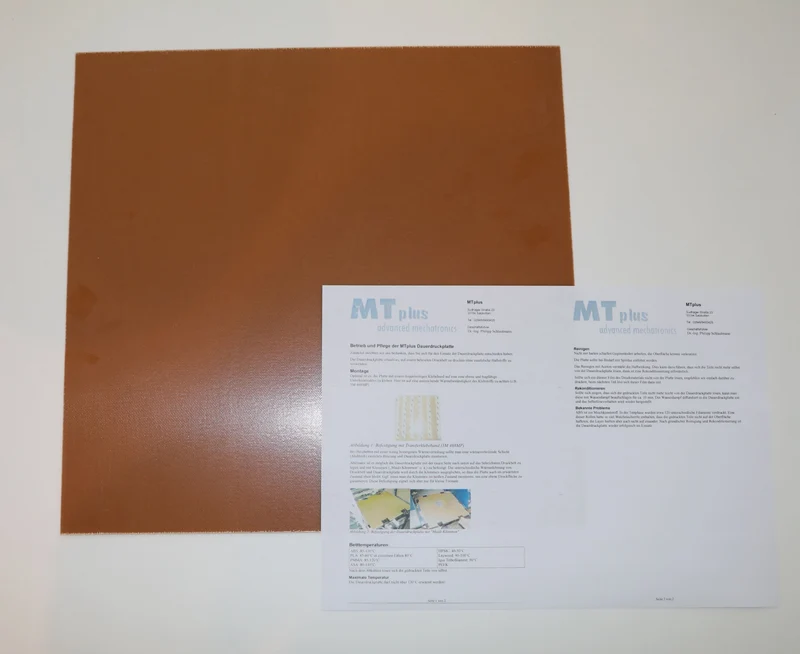 MTPlus Dauerdruckplatte für Raise3D E2/E2CF 368x254 mm