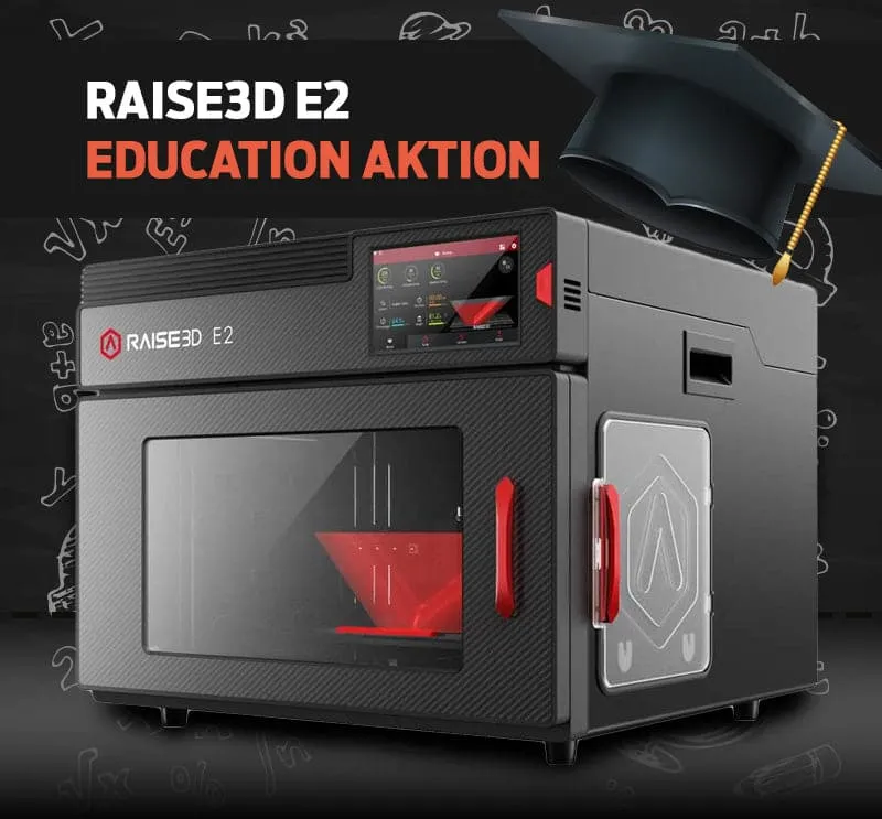 EDUCATION-ANGEBOT: Raise3D E2 Mehrzweck-3D-Drucker