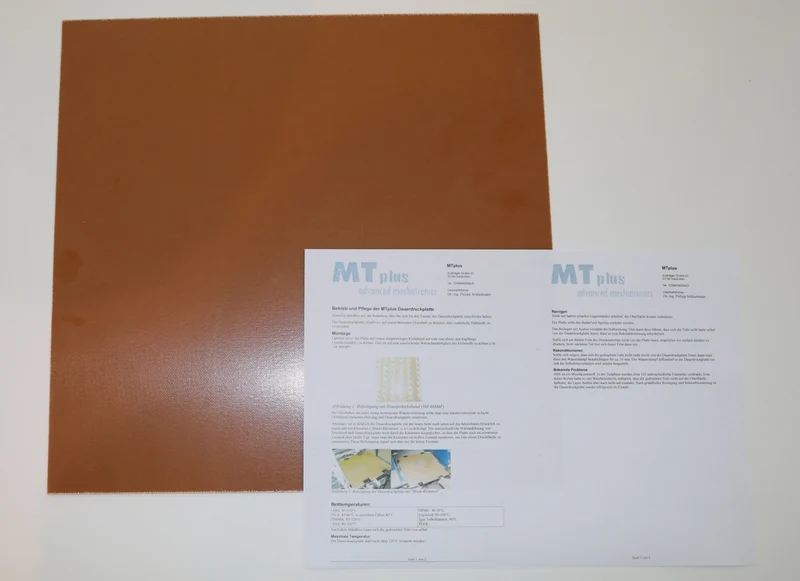 MTplus Dauerdruckplatte für Raise3D N2 / Pro2 Serie 330x330 mm