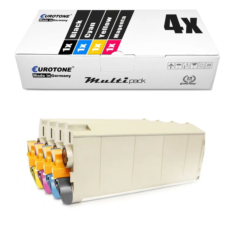 4x alternative toners for OKI 46507616 black + 46507615 cyan + 46507614 magenta + 46507613 yellow