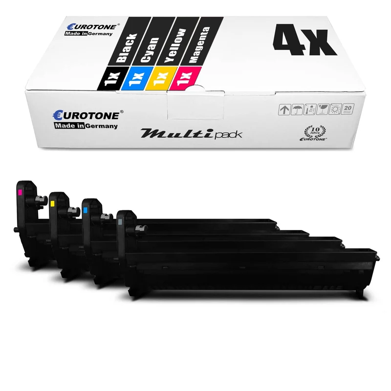 4x toners alternatifs pour OKI 42126673 noir + 42126672 cyan + 42126671 magenta + 42126670 jaune