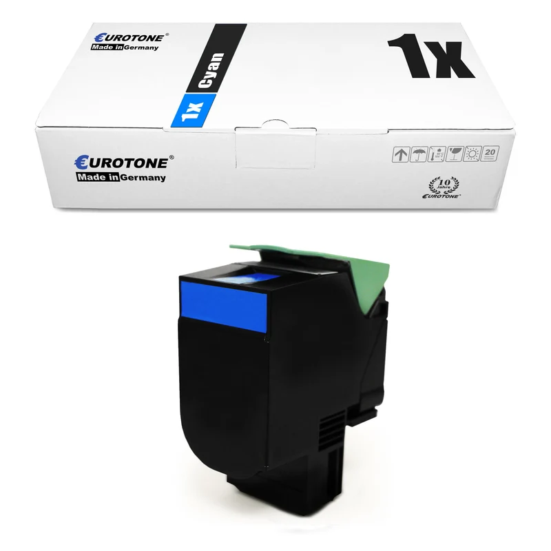 1x альтернативный тонер для Lexmark 71B0H20 сине-голубой