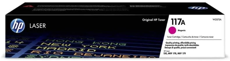 1x оригинальный тонер HP W2072A желтый желтый 117A