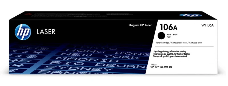 1x оригинальный тонер HP W1106A черный 106A