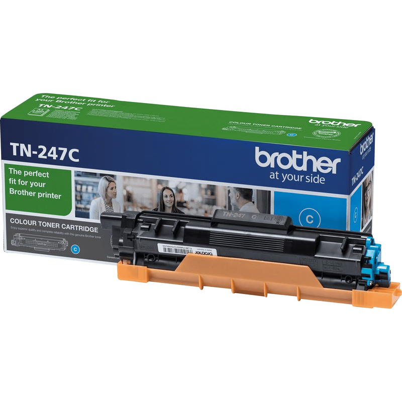 1x оригинальный тонер Brother TN-247C Blue Cyan