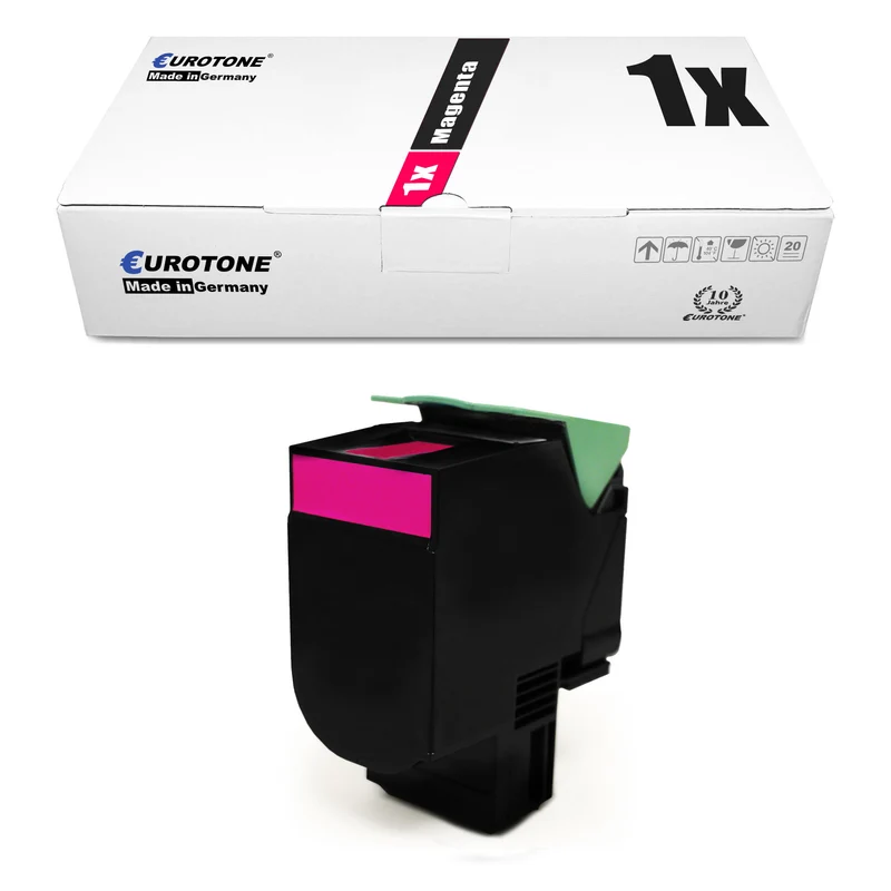 1x toner alternativo per Lexmark 78C0X30 78C2XME 78C2XM0 rosso magenta 78C20ME 78C20M0