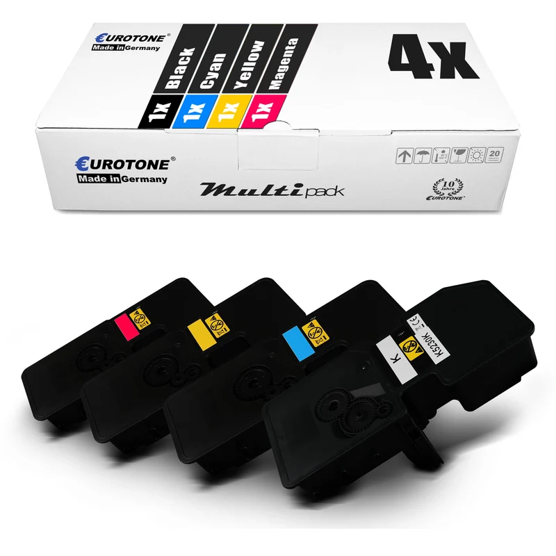 4x alternatieve toner voor Triumph-Adler PK-5014K zwart + PK-5014C cyaan + PK-5014M magenta + PK-5014Y geel 1T02R90UT0 1T02R9CUT0 1T02R9MUT0 1T02R9YUT0
