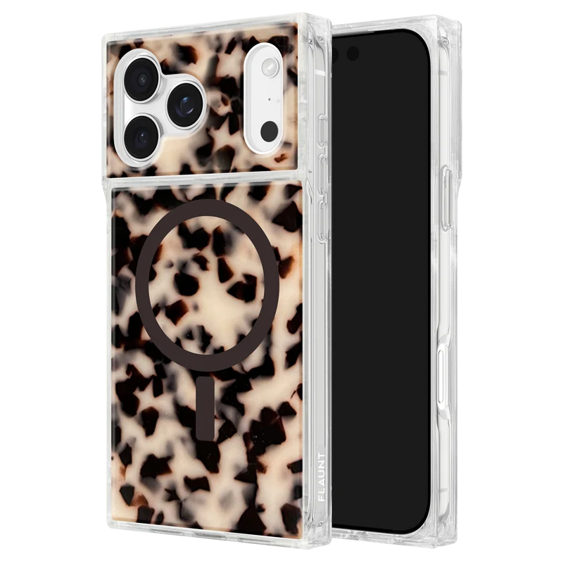 Flaunt Square Blonde Tortoise Shell for iPhone 17 Pro
