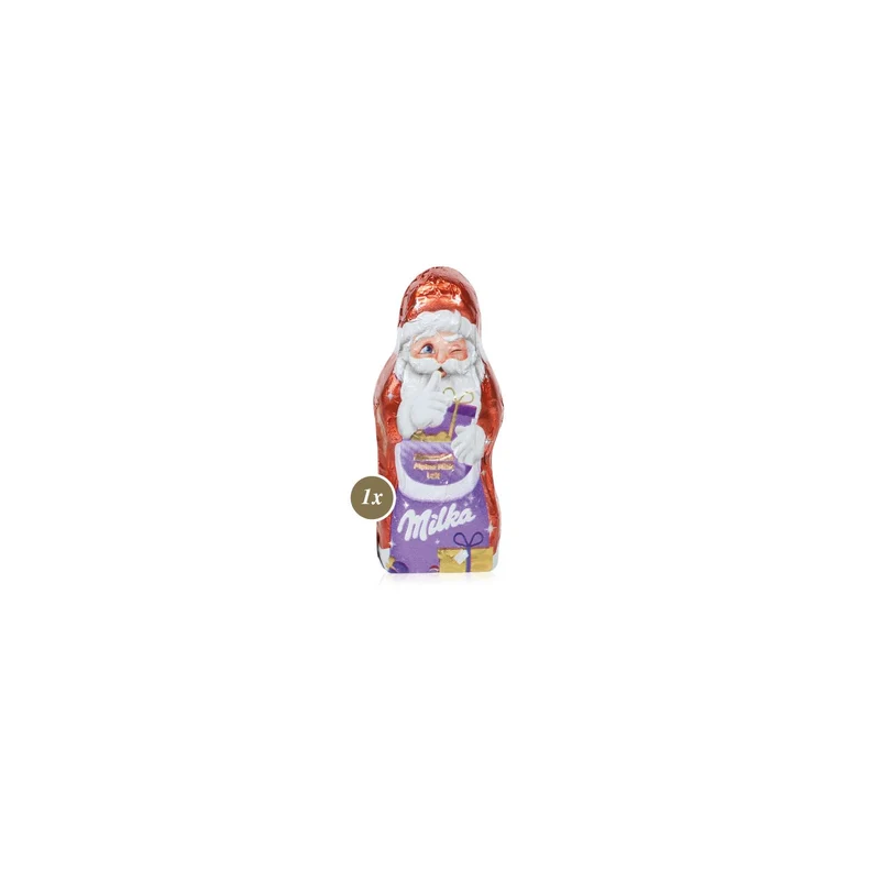 Werbe-Klappkarte mit Milka Weihnachtsmann
