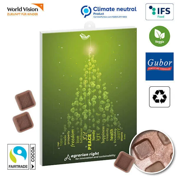 reinpapier Schokoladen-Adventskalender