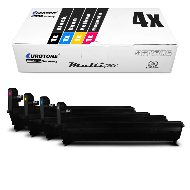 4x tambour alternatif pour OKI 42126608 noir + 42126607 cyan + 42126606 magenta + 42126605 jaune