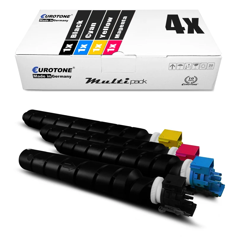 4x alternatieve toners voor CK8514K zwart + CK8514C cyaan + CK8514M magenta + CK8514Y geel 1T02NDCUT1 1T02ND0UT0 1T02NDBUT1 1T02NDAUT1