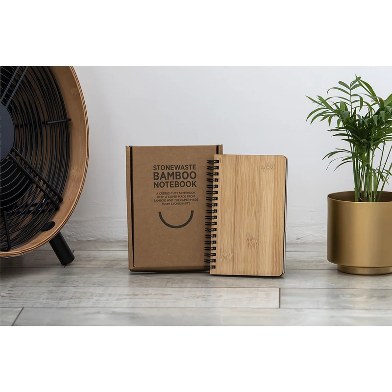 Notizbuch A6 - aus Steinabfällen & Bamboo
