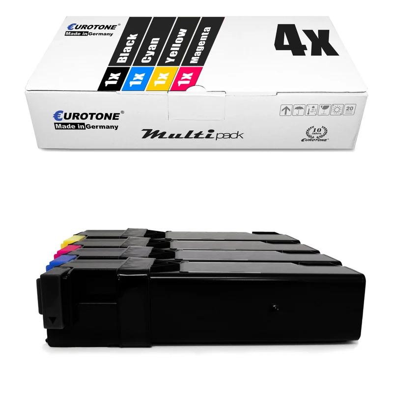 4x alternative toner for Epson C13S050630 C13S050629 C13S050628 C13S050627: Black + Cyan + Magenta + Yellow