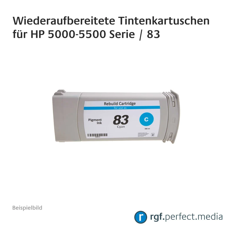 Wiederaufbereitete Tintenkartuschen No.83 Serie kompatibel für Hewlett Packard 5000-5500 Serie