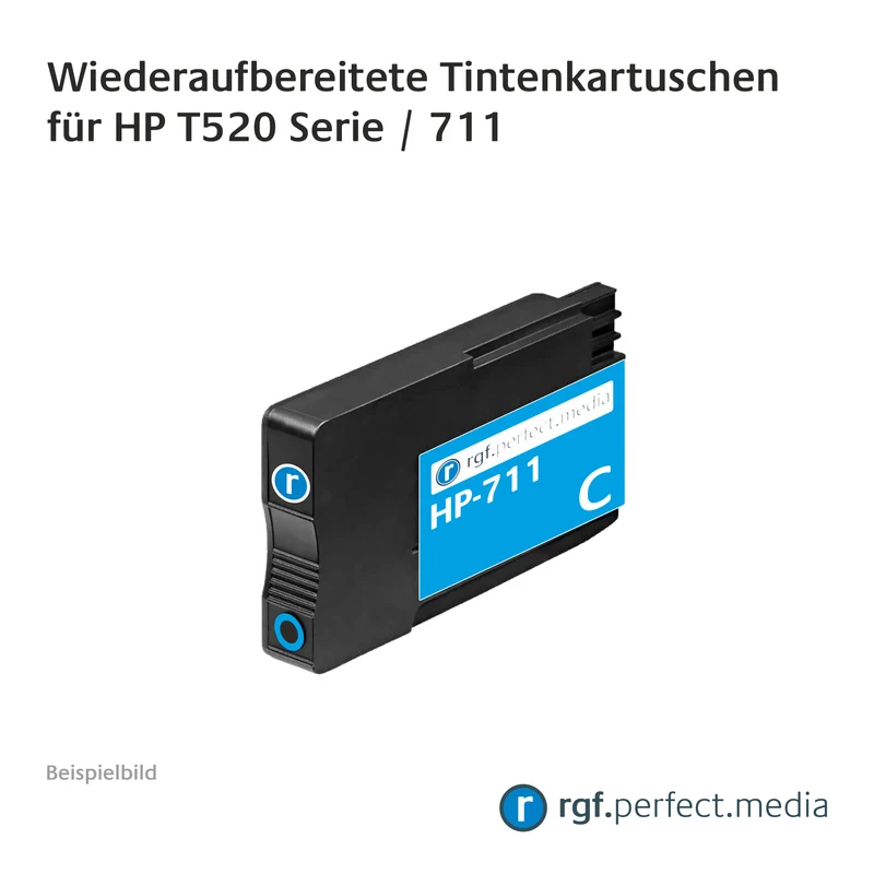 Wiederaufbereitete Tintenkartuschen No.711 Serie kompatibel für Hewlett Packard T520 Serie