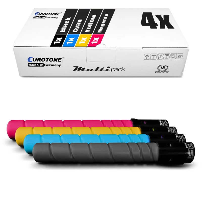 4 альтернативных тонера для Konica Minolta TN-512K Black + TN-512C Cyan + TN-512M Magenta + TN-512Y Yellow A33K152 A33K252 A33K352 A33K452