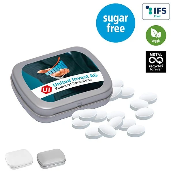 Mini-Klappdose mit Cool-Ice Pastillen