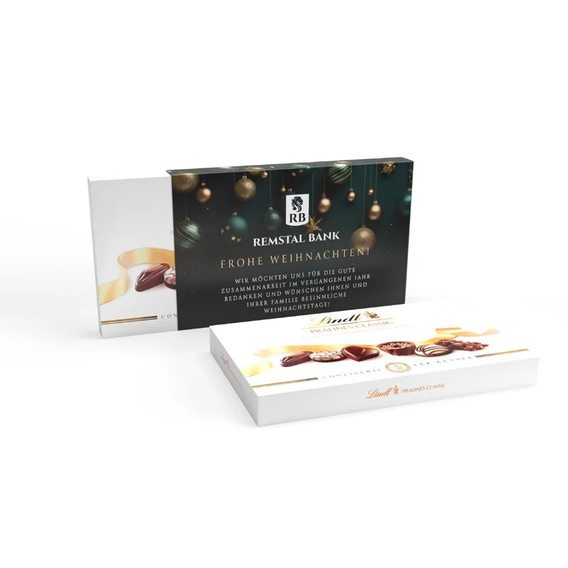 Lindt Pralinés Classic im Werbeschuber