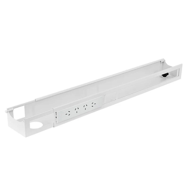Desky Quad Frame Channel + Mounting Bracket - White / 4 Plugs