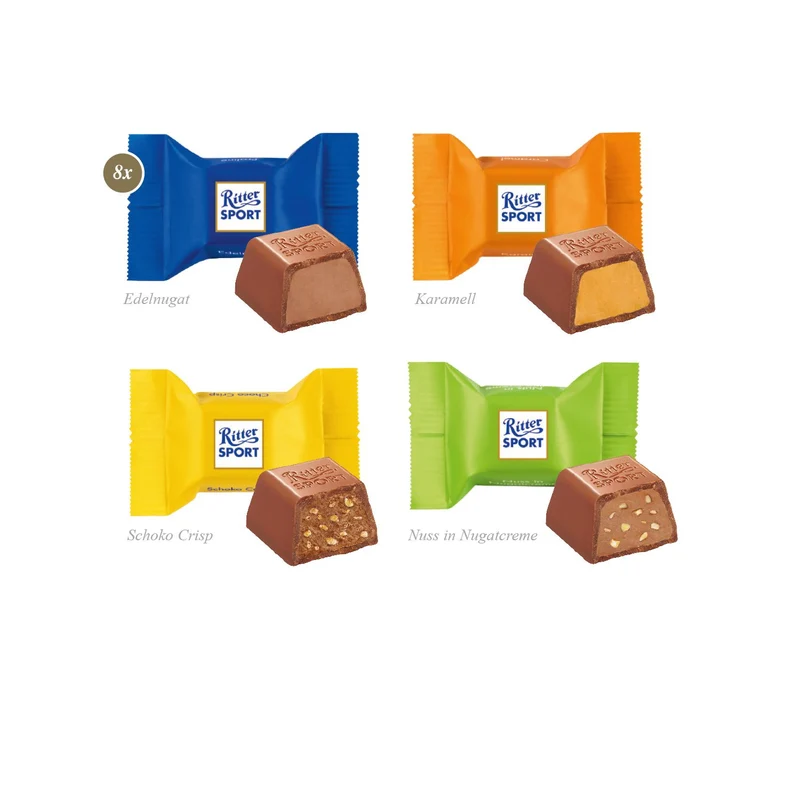 Adventskalender Quadratisch mit Ritter SPORT Schokowürfel