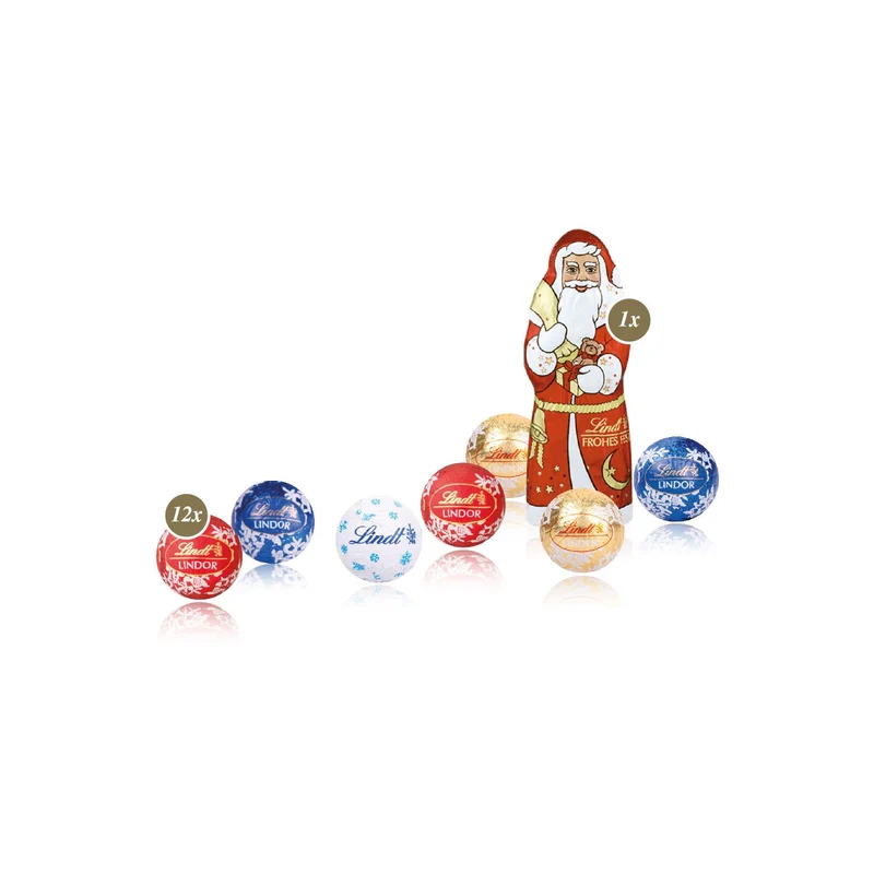 3D Präsent Haus Lindt Minis und Lindt Weihnachtsmann