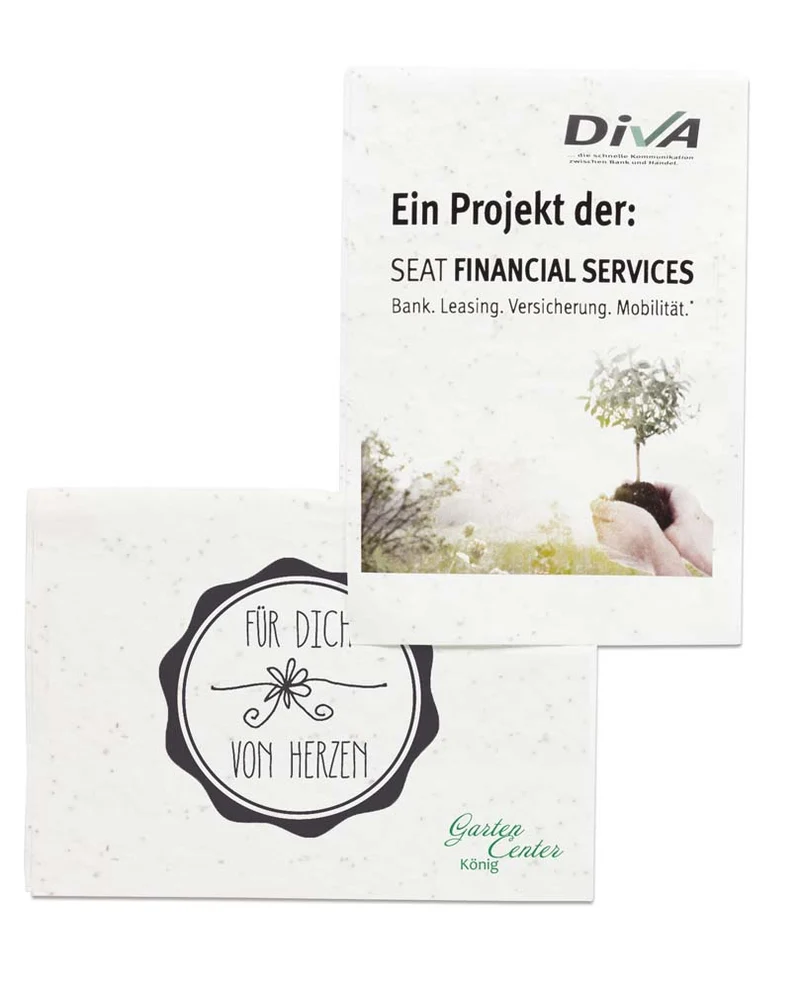 Werbeträger Samenpapier