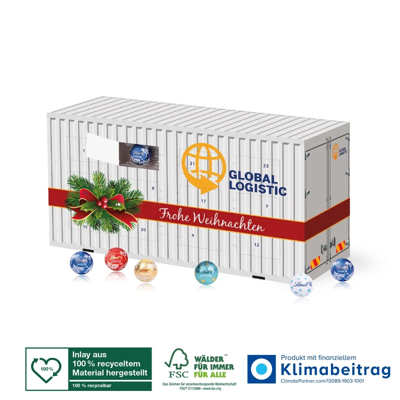 3D Adventskalender Lindt „Container“