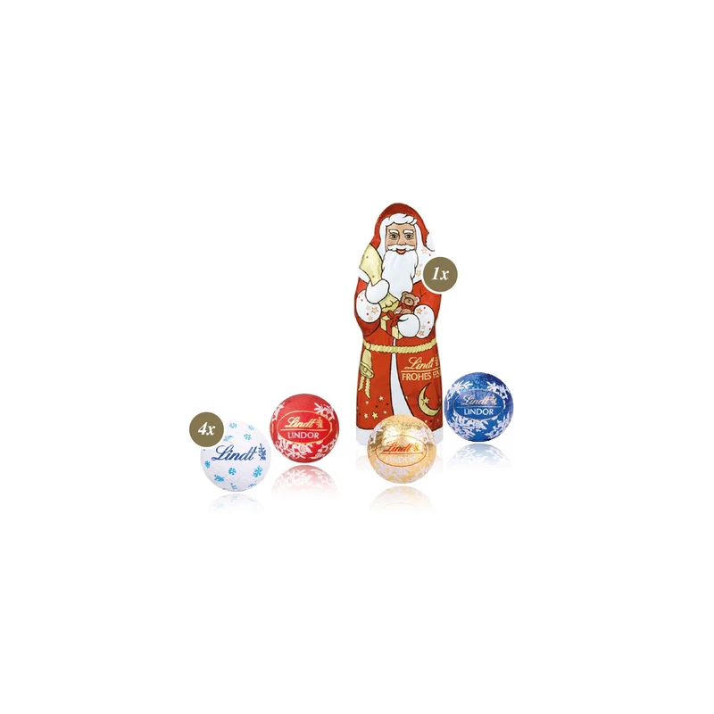 Präsent „Christmas Minis“ mit Lindt Minis und Lindt Weihnachtsmann