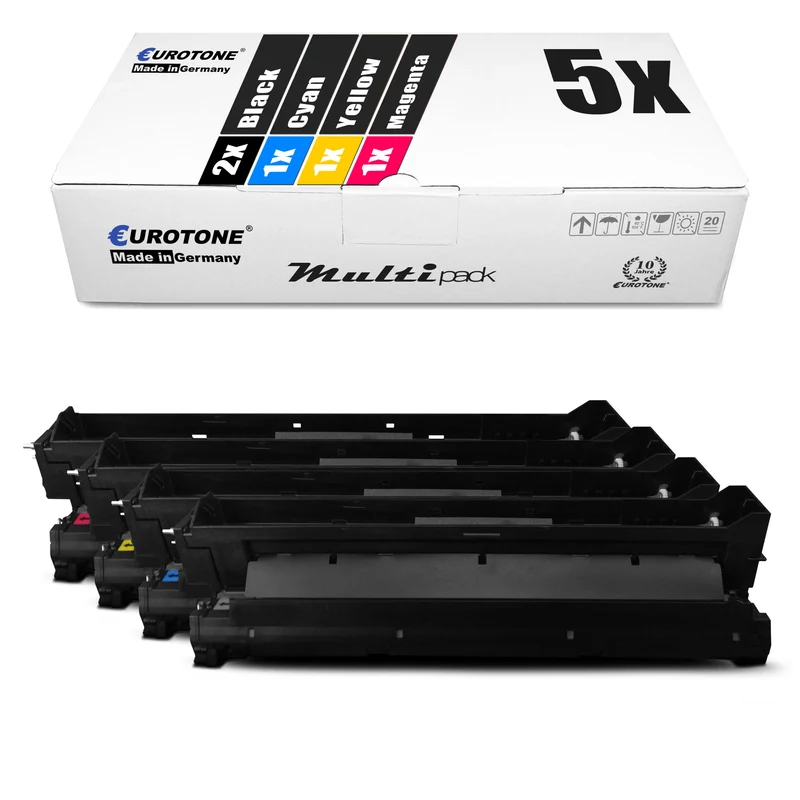 5x tamburi fotosensibili alternativi per Xerox 108R00647 108R00649 108R00648 108R00650: 2x nero + ciano + magenta + giallo