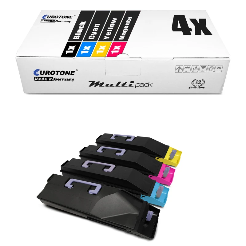 4x toner alternatif pour Utax 652511016 652511011 652511010 652511014: noir + cyan + magenta + jaune