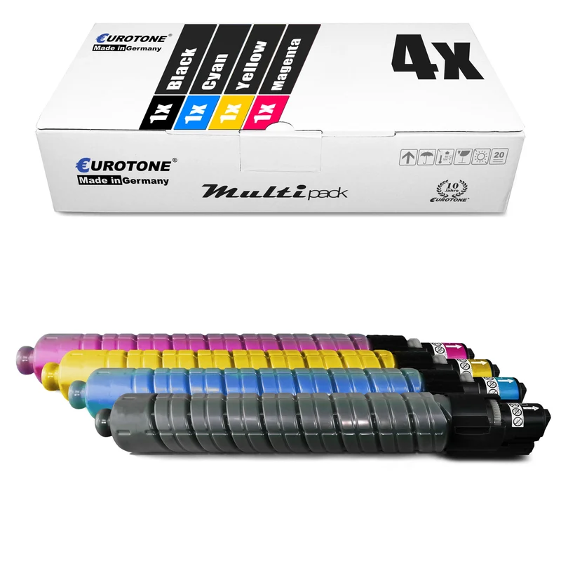 4x toner alternatif pour Ricoh 888610 888611 888608 888609: noir + cyan + magenta + jaune