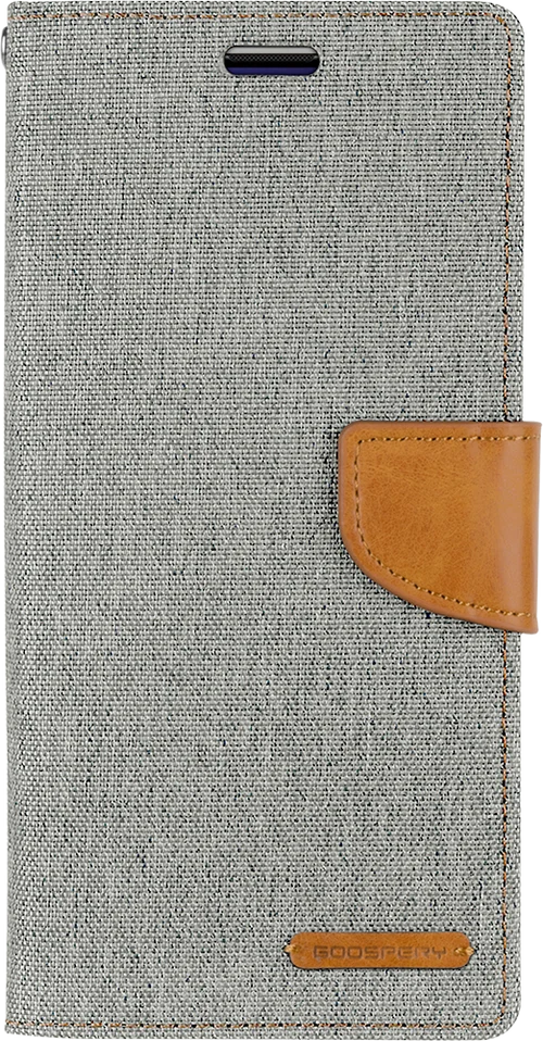 Goospery Canvas Diary For iPhone X / XS - Grey