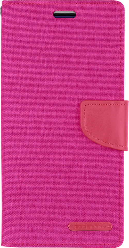 Goospery Canvas Diary For iPhone X / XS - Pink