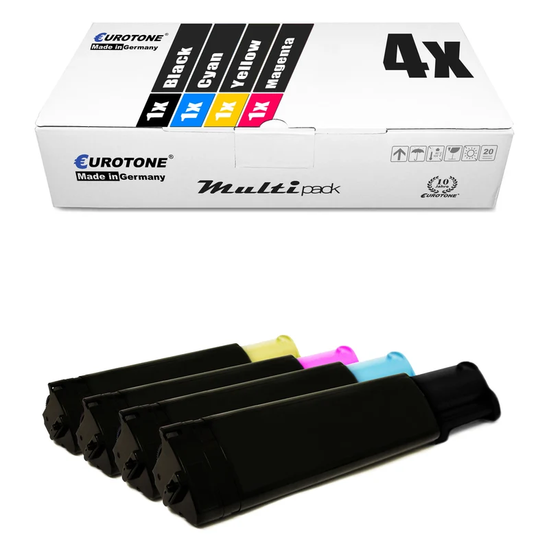 4x toner alternatif pour Epson C13S050189 C13S050187 C13S050188 C13S050190: noir + cyan + magenta + jaune
