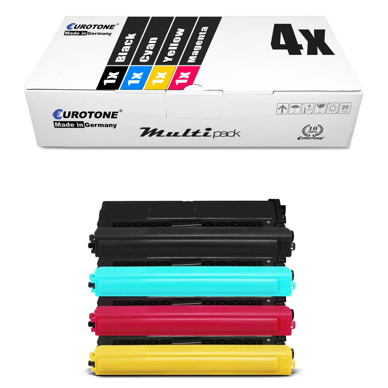 4x toners alternatifs pour Brother TN-329: TN-329BK noir + TN-329C cyan + TN-329M magenta + TN-329Y jaune