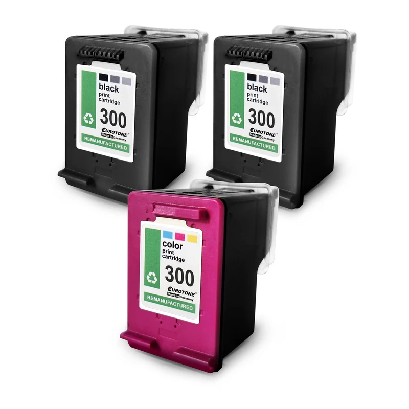 3 альтернативных картриджа для HP 300XL SD518A: CC644EE Color + 2x CC641EE Black
