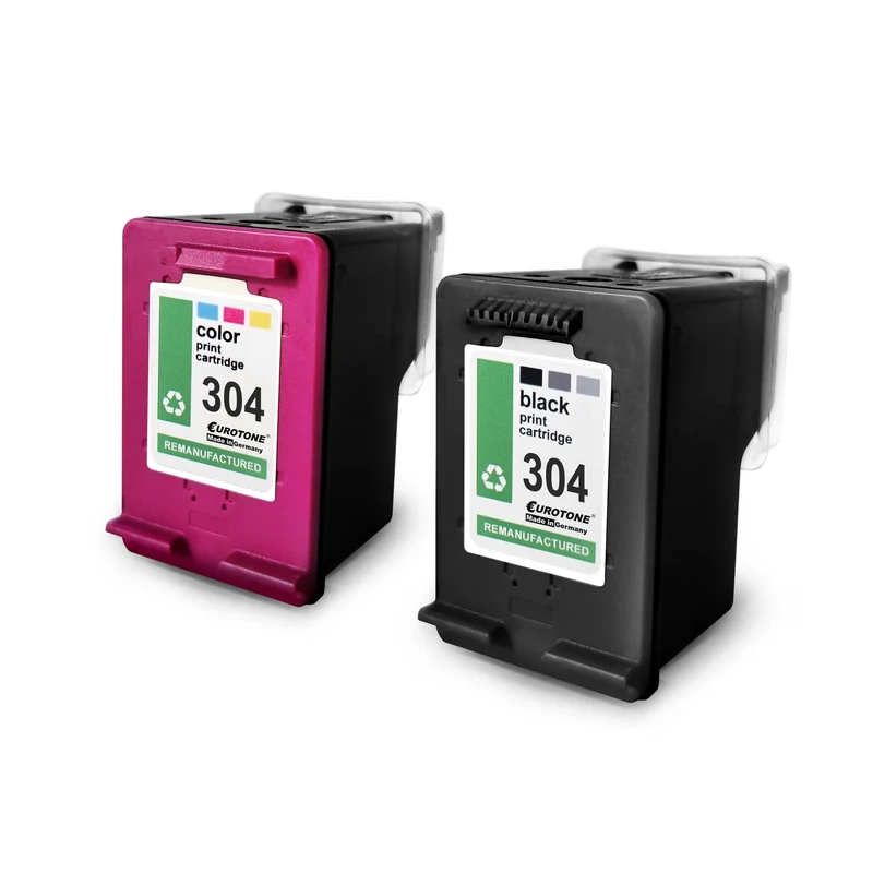2 альтернативных картриджа для HP 304XL: цветной + черный