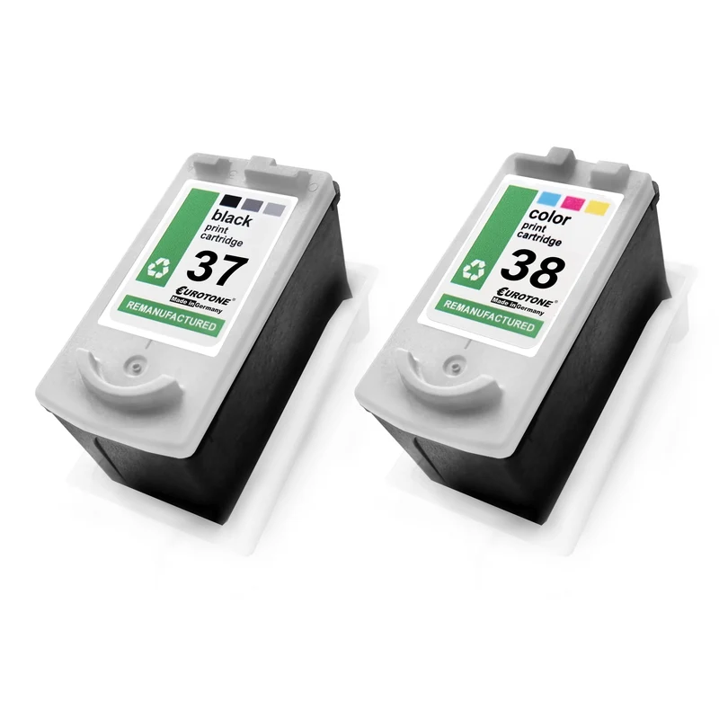 2x alternatieve inktpatronen voor Canon PG37 CL38 2145B009: 2146B001 Kleur + 2145B001 Zwart