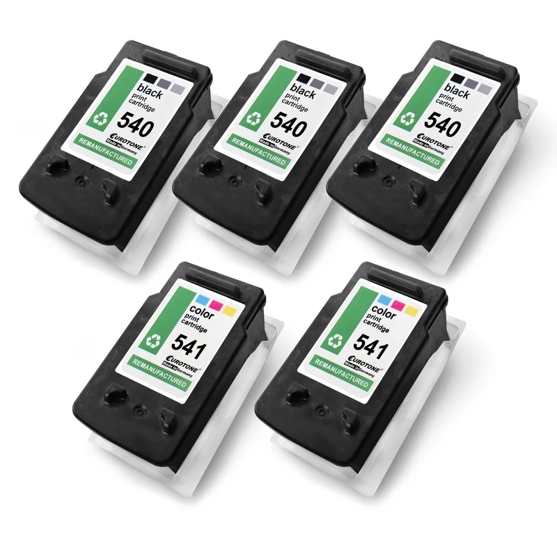 5x alternative ink cartridges for Canon PG540XL CL541XL 5225B006: 2x 5226B005 color + 3x 5222B005 black
