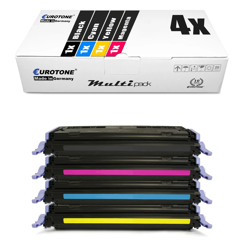 4x alternatieve toners voor Canon 707: 707BK 9424A004 zwart + 707C 9423A004 cyaan + 707M 9422A004 magenta + 707Y 9421A004 geel